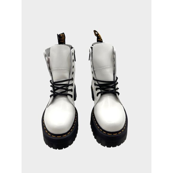 Dr. Martens SIZE 9 Jadon White Platform Boots Combat Lace-Up Chunky Sole - Picture 1 of 12